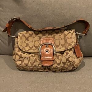 Coach signature c braided strap shoulder bag